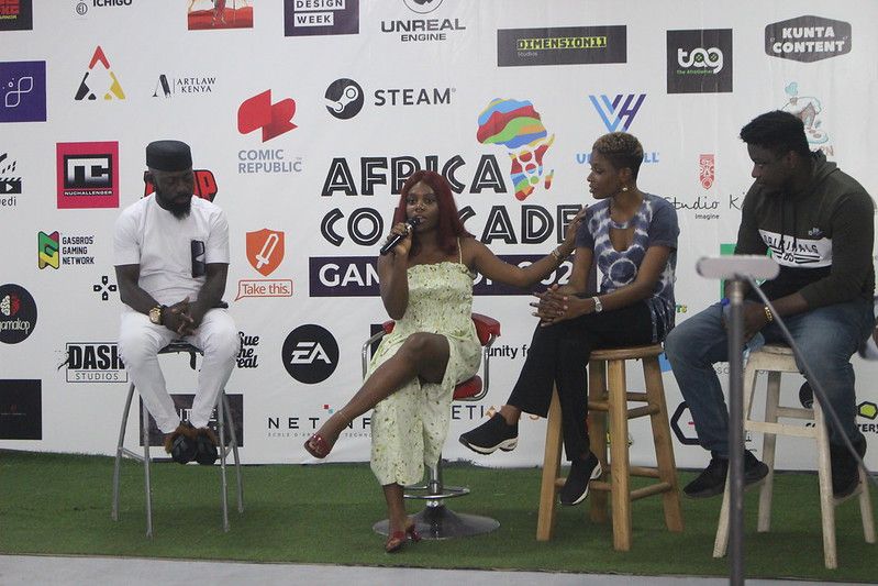 Speakers at one of Africacomicade's workshops