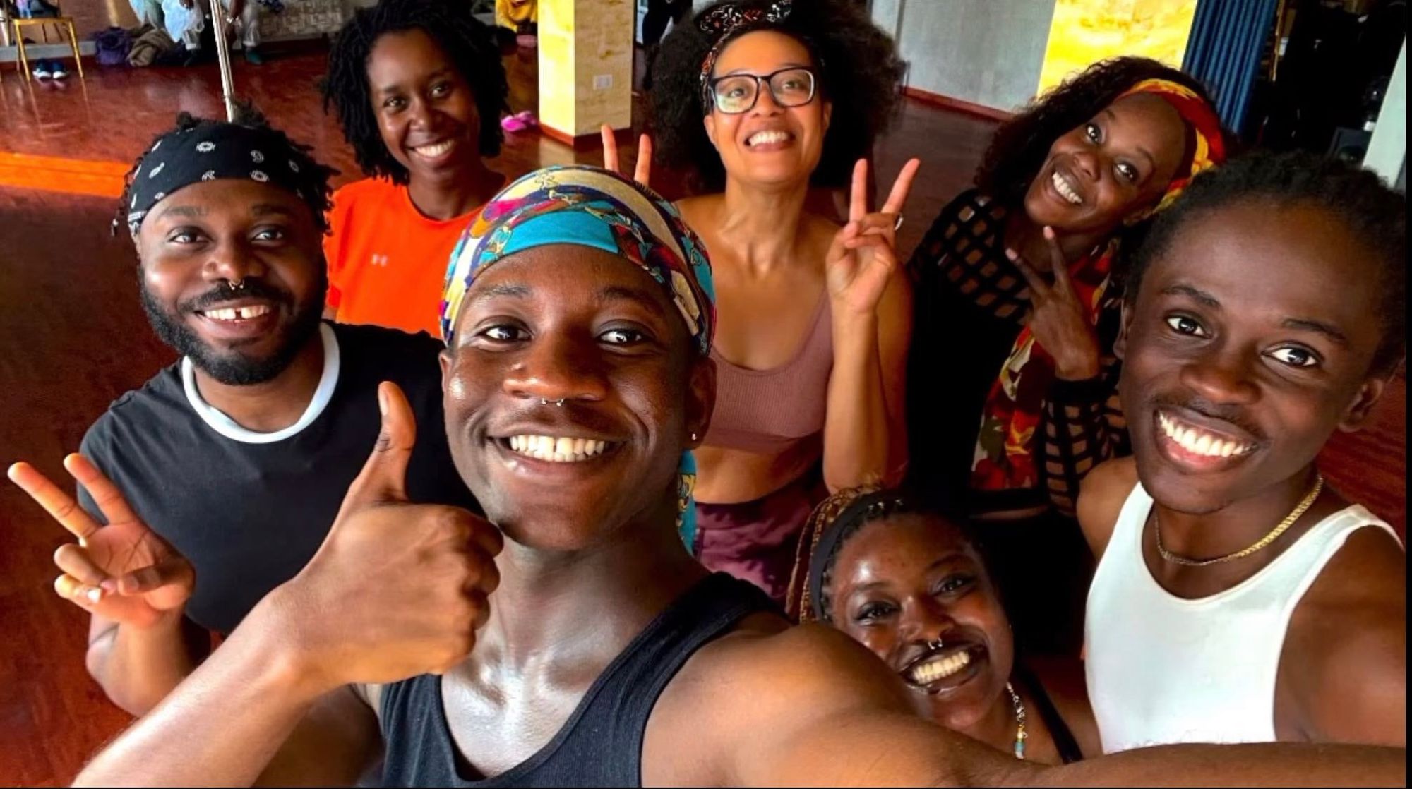 Members of Nii Nai's AmaVogue dance class in Ghana