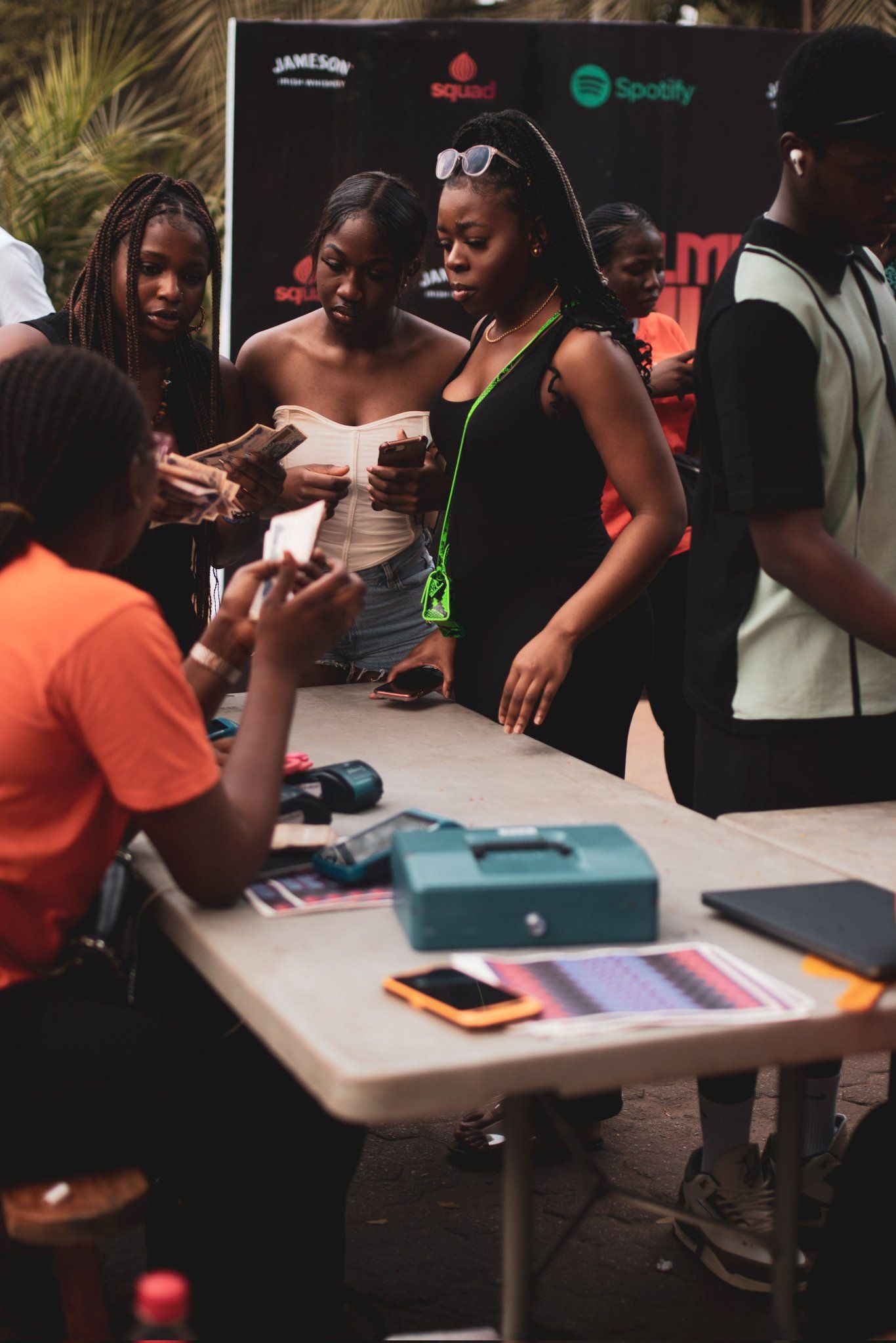 Tix staff selling tickets at Palmwine Music Festival 2022