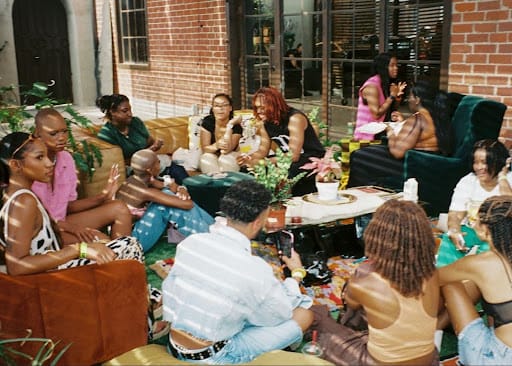 A gathering of black people